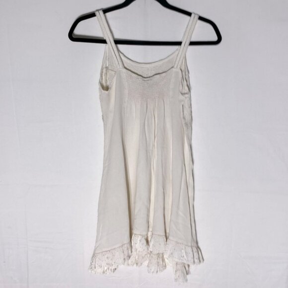 Vintage Y2K Meadow Lane Cream Embroidered Babydoll Spaghetti Strap Tank Top M - Picture 12 of 13